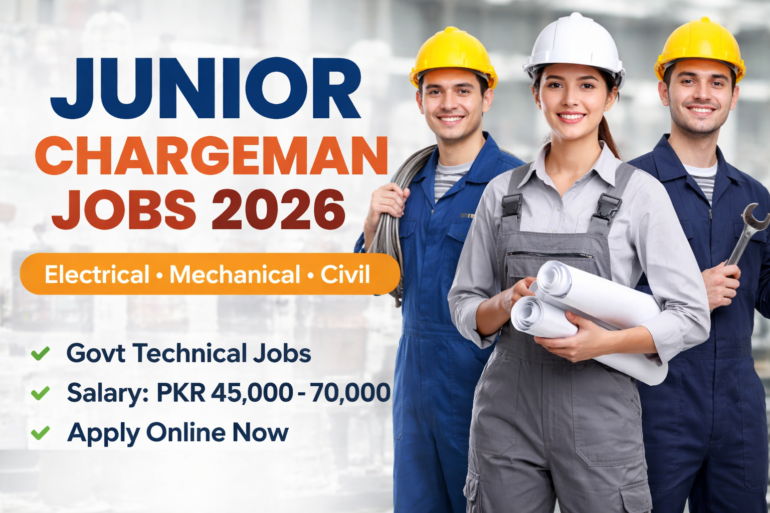 Junior Chargeman Job 2026 Join Now